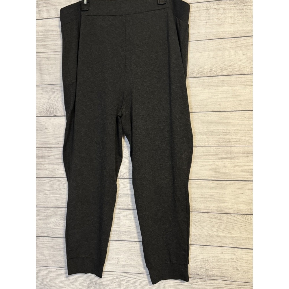 Avenue Women's Charcoal Dressy Jogger Pants 18 Zipper Pockets Stretch - Picture 4 of 7